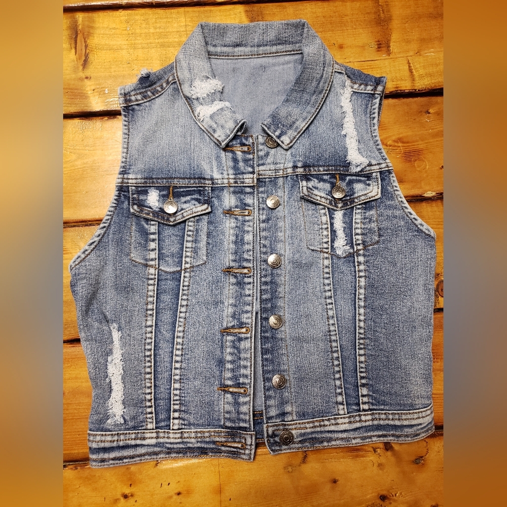 Blue Denim Vest